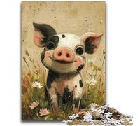 1000 Pieces Jigsaw Puzzles For Teens And Adults Cute Baby Pig 1000 Piece Puzzle,for Educational Game Challenge Toy Deal As Gifts for The Whole Family (50x75cm)