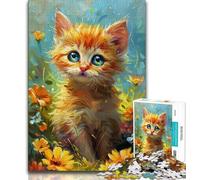 1000 Pieces Jigsaw Puzzles For Teens And Adults Cute Colourful Kitten 1000 Piece Puzzle,Stress Reliever Staycation Kill Time Wishlist with Santa Claus (size 38x26cm)