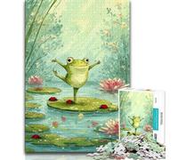 1000 Pieces Jigsaw Puzzles For Teens And Adults Cute Frog Teenager Puzzles,Toys Educational Games Stress Relieving Unique Birthday And Gifts (size 38x26cm)