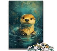 1000 Pieces Jigsaw Puzzles For Teens And Adults Cute Little Yellow Otter for Age 14+ Intellectual Game Christmas Birthday Gifts 50x75cm