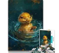 1000 Pieces Jigsaw Puzzles For Teens And Adults Cute Little Yellow Otter Puzzles for Adults,Challenging Difficult Deal As Gifts for The Whole Family 75x50cm