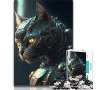 1000 Pieces Jigsaw Puzzles For Teens And Adults Cyborg Cat No 1000 Pieces for Adults,deal As Gifts for The Whole Family for Ages 14+ 38x26cm