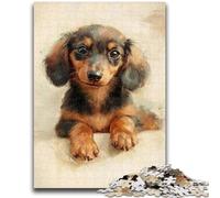 1000 Pieces Jigsaw Puzzles For Teens And Adults Dachshund Retro 1000 Piece Puzzle,Challenging Game Toys Wall Decoration Unique Birthday And Xmas Gifts (26x38cm)