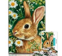 1000 Pieces Jigsaw Puzzles For Teens And Adults Daisy Bunny Puzzles for Adults,deal As Gifts for The Whole Family for Ages 14+ 38x26cm