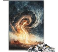1000 Pieces Jigsaw Puzzles For Teens And Adults Dark Cloud Tornado,Challenging Game Toys for Is Ideal As A Gift for The Whole Family 38x26cm