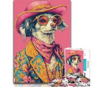 1000 Pieces Jigsaw Puzzles For Teens And Adults Dog Cowgirl Art Puzzles,deal As Gifts for The Whole Family for Ages 14+ 26x38cm