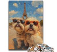 1000 Pieces Jigsaw Puzzles For Teens And Adults Dog Taking Selfie 1000 Pieces for Teenagers,Wishlist with Santa Claus for And Age 14 (50x75cm)
