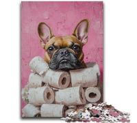 1000 Pieces Jigsaw Puzzles For Teens And Adults Dogs And Toilet Paper Stress Reliever Difficult Challenge Suitable for Desktop Decoration 26x38cm