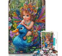 1000 Pieces Jigsaw Puzzles For Teens And Adults Duck And Little Girl Puzzles for Adults,Learning Educational Toys Family Games Gifts for Friends And Family 38x26cm