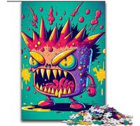 1000 Pieces Jigsaw Puzzles For Teens And Adults Evil Graffiti Creature, Family Game Stress Reliever Difficult Challenge A Work of Art for Ages 14+ (Size 26x38cm)