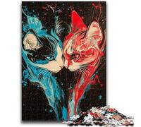 1000 Pieces Jigsaw Puzzles For Teens And Adults Fantasy Art Cat 1000 Piece Jigsaw,Wishlist with Santa Claus for And Age 14 (38x26cm)
