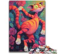 1000 Pieces Jigsaw Puzzles For Teens And Adults Fantasy Art Cat 1000 Pieces for Adults,with Matching Poster And Trivia Sheet for Ages 14+ (38x26cm)