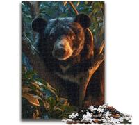 1000 Pieces Jigsaw Puzzles For Teens And Adults Fantasy Black Bear 1000 Pieces for Adults,Challenging Game for Is Ideal As A Gift for The Whole Family (38x26cm)