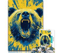 1000 Pieces Jigsaw Puzzles For Teens And Adults Fantasy Brown Bear 1000 Pieces for Adults,Stress Reliever Difficult Challenge Suitable for Desktop Decoration (size 38x26cm)