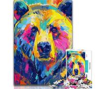 1000 Pieces Jigsaw Puzzles For Teens And Adults Fantasy Brown Bear Adult Puzzles,Perfect for Game Nights, Colorful Toy for Home Gift (size 75x50cm)
