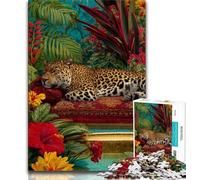 1000 Pieces Jigsaw Puzzles For Teens And Adults Fantasy Leopard Puzzles,deal As Gifts for The Whole Family for Ages 14+ 26x38cm