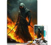 1000 Pieces Jigsaw Puzzles For Teens And Adults Fantasy Samurai Ninja Teenager Puzzles,is Ideal As Gifts for The Whole Family for Age 14 26x38cm