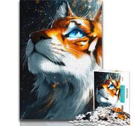 1000 Pieces Jigsaw Puzzles For Teens And Adults Fantasy Tiger,for Educational Game Challenge Toy Deal As Gifts for The Whole Family (75x50cm)