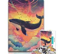 1000 Pieces Jigsaw Puzzles For Teens And Adults Fantasy Whale Teenager Puzzles,Toys Educational Games Stress Relieving Unique Birthday And Gifts (size 75x50cm)