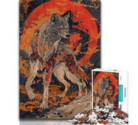 1000 Pieces Jigsaw Puzzles For Teens And Adults Fantasy Wolf 1000 Pieces for Teenagers,Challenging Game Toys Wall Decoration Unique Birthday And Xmas Gifts 38x26cm