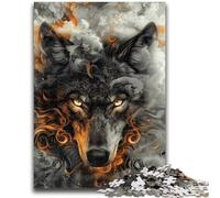 1000 Pieces Jigsaw Puzzles For Teens And Adults Fantasy Wolf Portrait 1000 Piece Jigsaw,Toys Educational Games Stress Relieving Unique Birthday And Gifts (38x26cm)