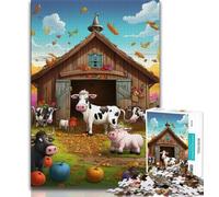 1000 Pieces Jigsaw Puzzles For Teens And Adults Farm Animal 1000 Pieces for Adults,Stress Reliever Staycation Kill Time Parent-child Interaction 38x26cm
