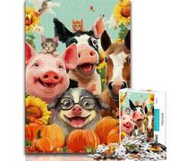 1000 Pieces Jigsaw Puzzles For Teens And Adults Farm Animals,Challenging Game Toys for Is Ideal As A Gift for The Whole Family (38x26cm)