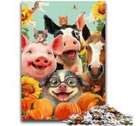 1000 Pieces Jigsaw Puzzles For Teens And Adults Farm Animals Educational Stress Relief Toy Parent-child Interaction for And Age 14 38x26cm