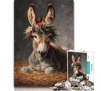 1000 Pieces Jigsaw Puzzles For Teens And Adults Farm Donkey Adult Puzzles,Perfect for Game Nights, Colorful Toy for Home Gift (size 38x26cm)