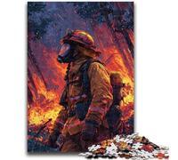 1000 Pieces Jigsaw Puzzles For Teens And Adults Flame Firefighter Toys Educational Games Stress Relieving Suitable for Desktop Decoration 50x75cm