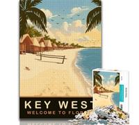1000 Pieces Jigsaw Puzzles For Teens And Adults Florida Key West Beach,Stress Reliever Difficult Challenge Is Ideal As Gifts for The Whole Family (75x50cm)