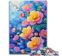 1000 Pieces Jigsaw Puzzles For Teens And Adults Flower And Butterfly 1000 Piece Jigsaw,Wishlist with Santa Claus for And Age 14 (50x75cm)