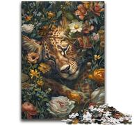 1000 Pieces Jigsaw Puzzles For Teens And Adults Flower Leopard Family Entertainment Toys Educational Game for Birthday, Chrismas for Ages 14+ 50x75cm