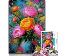 1000 Pieces Jigsaw Puzzles For Teens And Adults Flower Painting,Stress Reliever Difficult Challenge Is Ideal As Gifts for The Whole Family (75x50cm)