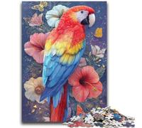 1000 Pieces Jigsaw Puzzles For Teens And Adults Flowers And Parrots Stress Reliever Difficult Challenge Suitable for Desktop Decoration 50x75cm