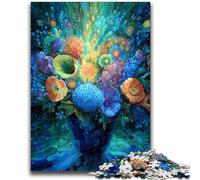 1000 Pieces Jigsaw Puzzles For Teens And Adults Flowers in A Vase Painting Adult Jigsaw,Staycation Kill Time with Fully Interlocking Randomly Shaped Pieces (50x75cm)