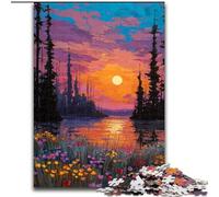 1000 Pieces Jigsaw Puzzles For Teens And Adults Forest at Sunset, for And 14 Years And over for Educational Game Challenge Toy Gift for Birthdays (Size 26x38cm)