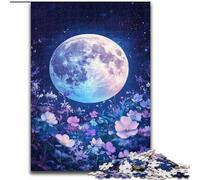 1000 Pieces Jigsaw Puzzles For Teens And Adults Full Moon,Stress Reliever Staycation Kill Time with Matching Poster And Trivia Sheet 38x26cm