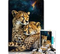 1000 Pieces Jigsaw Puzzles For Teens And Adults Galaxy Cheetah,Educational Family Game Wall Decoration Unique Birthday And Xmas Gifts (38x26cm)