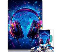 1000 Pieces Jigsaw Puzzles For Teens And Adults Galaxy Headphones Teenager Puzzles,is Ideal As Gifts for The Whole Family for Age 14 26x38cm