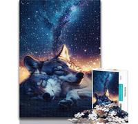 1000 Pieces Jigsaw Puzzles For Teens And Adults Galaxy Wolf 1000 Piece Jigsaw,Wishlist with Santa Claus for And Age 14 50x75cm