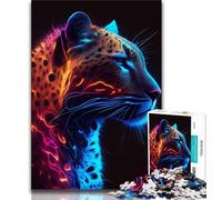 1000 Pieces Jigsaw Puzzles For Teens And Adults Glowing Spots Cheetah Cat 1000 Pieces for Adults,Educational Games DIY Toys Great Gifts And Toys 38x26cm