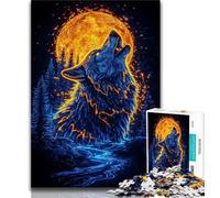 1000 Pieces Jigsaw Puzzles For Teens And Adults Golden Animal Wolf 1000 Pieces for Teenagers,Decompressing Intellectual Educational Toy Perfect Decoration 38x26cm