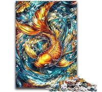 1000 Pieces Jigsaw Puzzles For Teens And Adults Golden Carp for Age 14+ Quiz Game Fun at Home Activities, Birthday Present,Travel Gifts 50x75cm