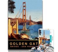 1000 Pieces Jigsaw Puzzles For Teens And Adults Golden Gate Bridge,for Educational Game Challenge Toy Deal As Gifts for The Whole Family (38x26cm)