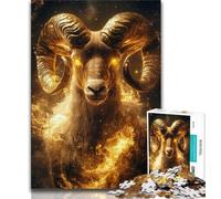 1000 Pieces Jigsaw Puzzles For Teens And Adults Golden Goat,Challenging Game Toys for Is Ideal As A Gift for The Whole Family (75x50cm)