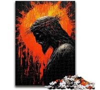 1000 Pieces Jigsaw Puzzles For Teens And Adults Golden Jesus 1000 Piece Puzzle,Family Game Stress Reliever Difficult Challenge Suitable for Couples (50x75cm)