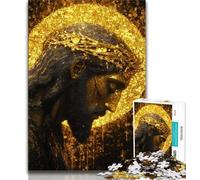1000 Pieces Jigsaw Puzzles For Teens And Adults Golden Jesus 1000 Pieces for Teenagers,for Educational Game Challenge Toy Birthday Present, Gifts, Wall Art (size 38x26cm)