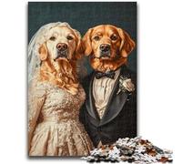 1000 Pieces Jigsaw Puzzles For Teens And Adults Golden Retriever Couple 1000 Pieces for Adults,Educational Stress Relief Toy Great Gifts And Toys (38x26cm)