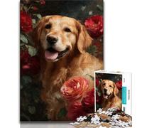 1000 Pieces Jigsaw Puzzles For Teens And Adults Golden Retriever Teenager Puzzles,for Challenging Toy Game And Family Play 26x38cm